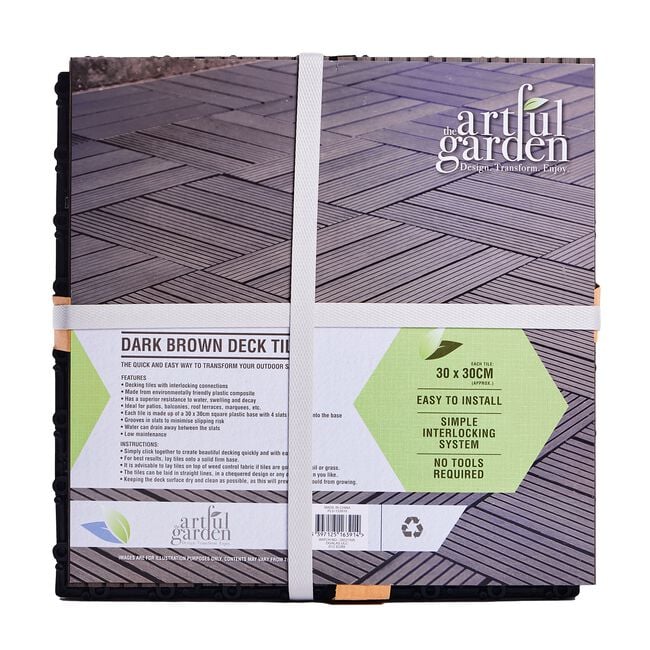 DECK TILE Dark Brown Set Of 4