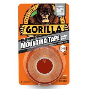 Gorilla Clear Mounting Double Sided Tape 1.5m
