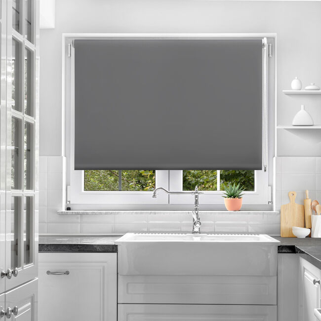 BAILEY & COLE BLACKOUT 150x160cm Roller Blind Grey