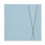 Reversible Leather Diamond Coaster - Duck Egg/Grey