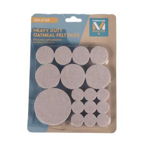 Heavy Duty Felt Pads 68 Pack - Oatmeal