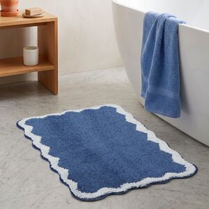 SCALLOP NAVY 50X80 Bath Mat