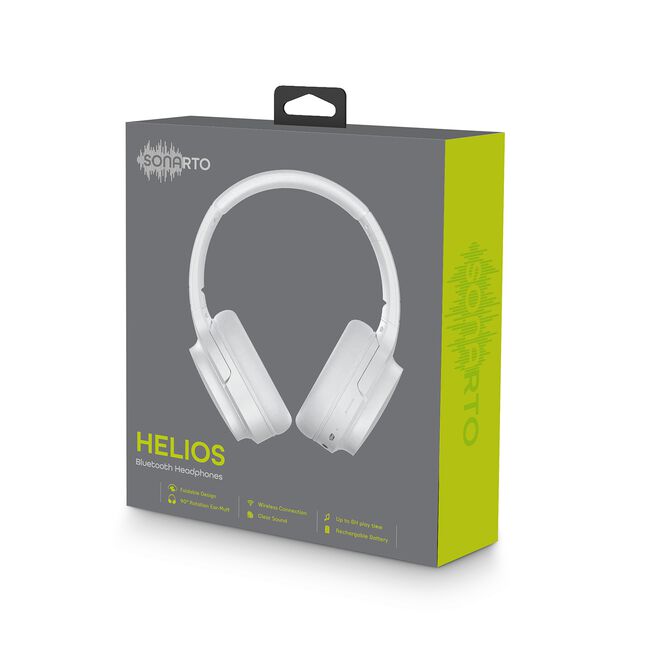 Sonarto Helios White Wireless Bluetooth Headphones