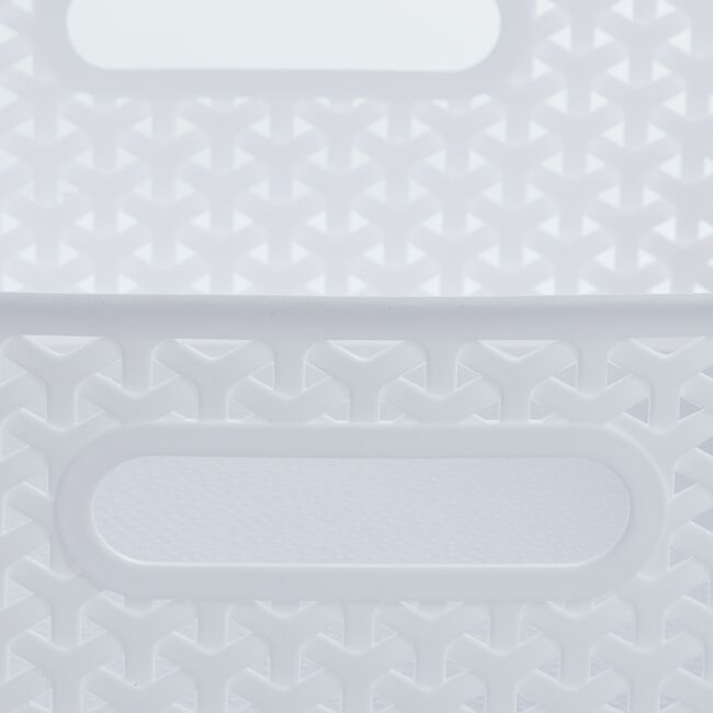 Geometric Storage Basket 14.5L - White