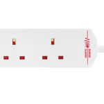 6 Way Extension Lead 2m Blister Pack