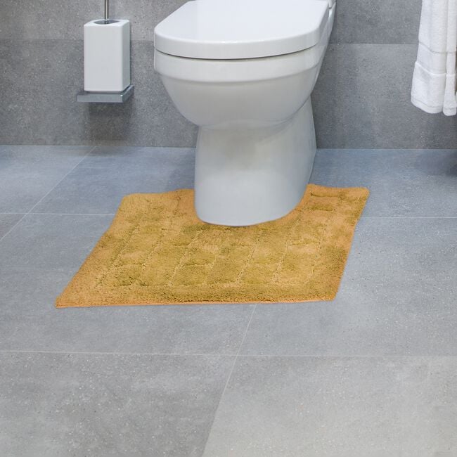 COTTON BRICK OCHRE 50x50 Pedestal Mat