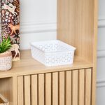 Geometric Storage Basket 1.5L - White