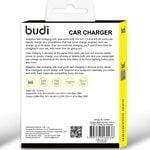 Budi Silver USB & C Type Fast Car Charger