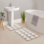 Hearts Tufted Bath Mat 50cm x 80cm - Grey