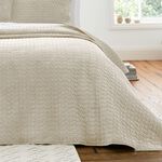BIANCA ATTICA VELVET NATURAL 200x220 Bedspread