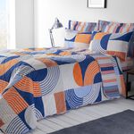 Nero Bedspread 200cm x 220cm - Blue/Orange