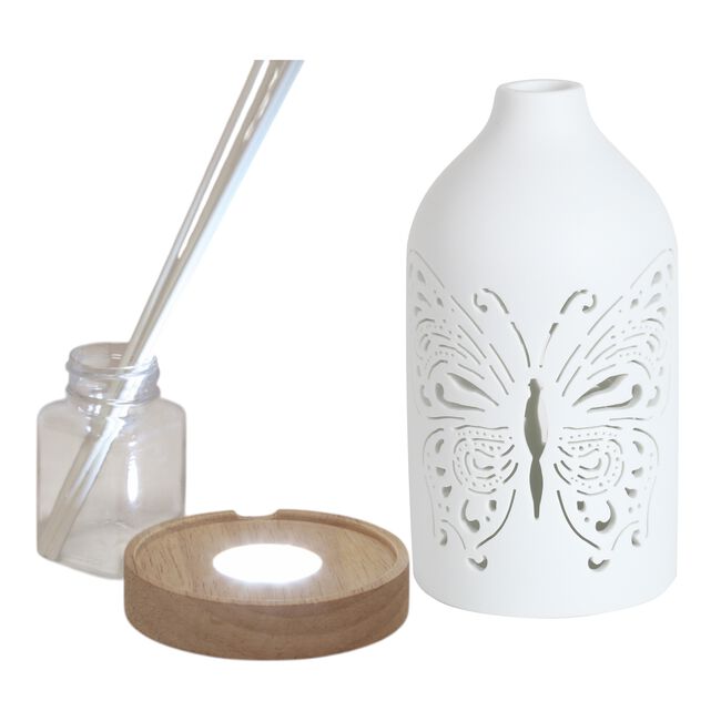 Woodbridge LED Ceramic Reed Diffuser Butterfly