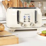 SALTER RETRO CREAM CURVED BODY 4 Slice Toaster