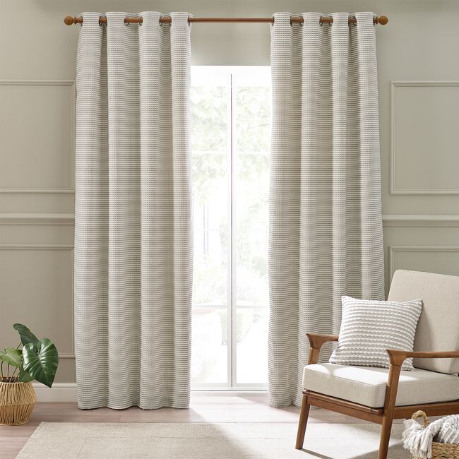 CATHERINE LANSFIELD STAB STITCH NATURAL 66X54 Curtain