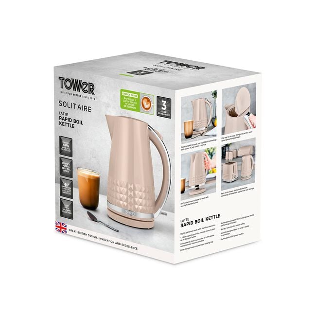 TOWER SOLITAIRE BEIGE 1.5L Kettle