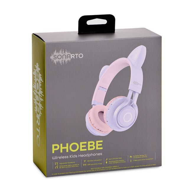Sonarto Phoebe Wireless Kids Bluetooth Headphones 