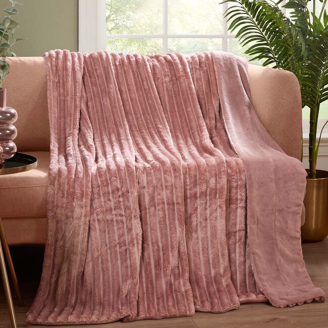 RUANE CORD VELVET MAUVE 150x200cm Throw 