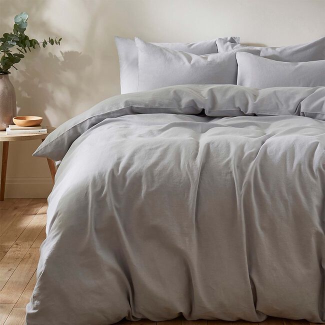 SINGLE DUVET COVER Martex Touch of Linen Ice Blue