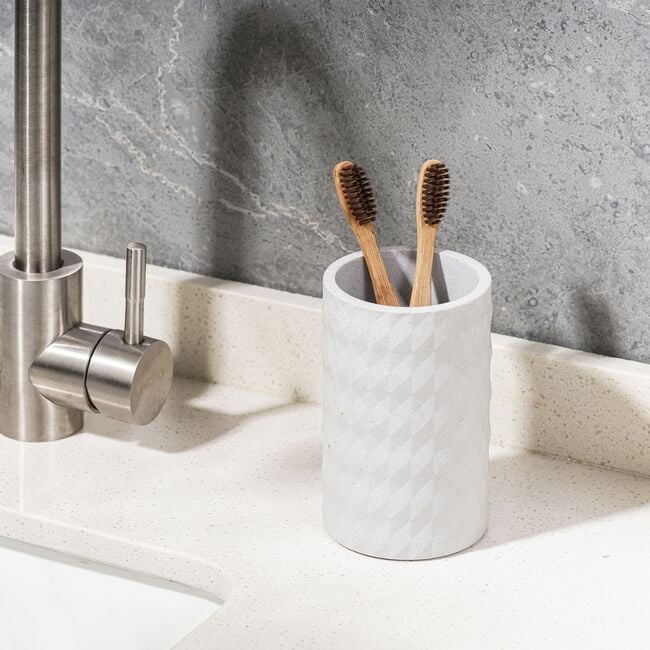 Cool Grey Chequered Tumbler