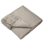DRIFT HOME HAYDEN 100% RECYCLED COTTON NATURAL 130x180cm Throw