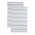 Stripe Tea Towels 2 Pack - Dove Grey