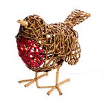 Wicker Robin with Warm White LEDs