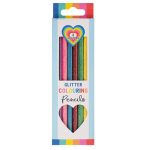 8 Glitter Coloured Pencils