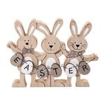 3 Rabbits with Easter Ornament 