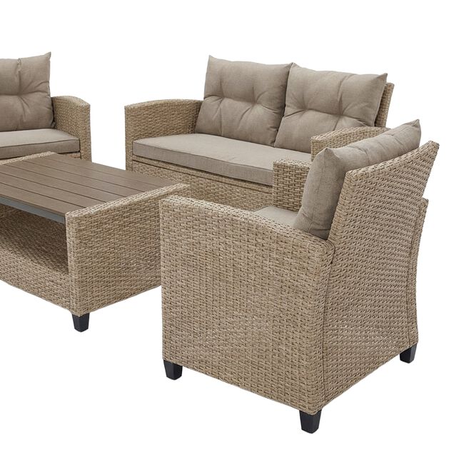 Almeria 4 Piece Rattan Sofa Set