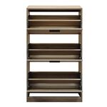 Herringbone Haven Three Door Shoe Cabinet