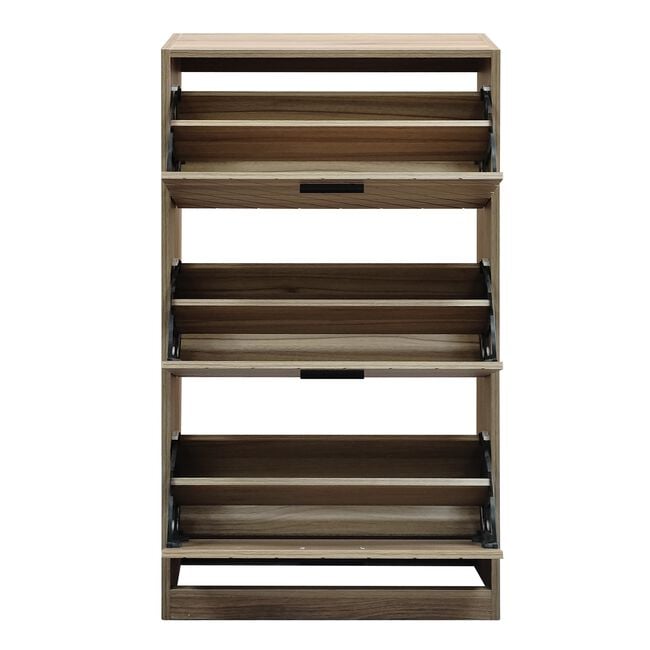 Herringbone Haven Three Door Shoe Cabinet