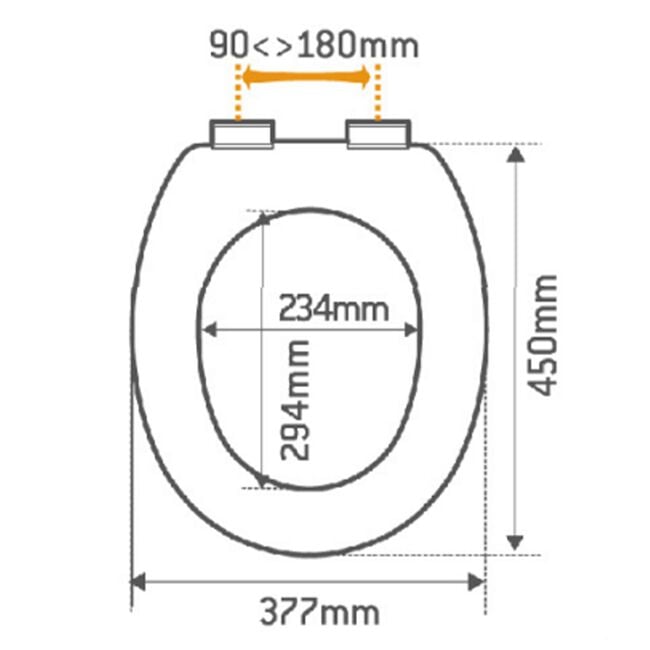 Plain White Slow Close Toilet Seat