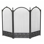 Silverflame 3 Panel Folding Decorative Fire Guard