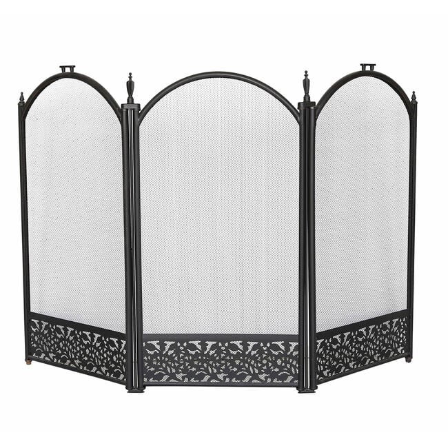 Silverflame 3 Panel Folding Decorative Fire Guard