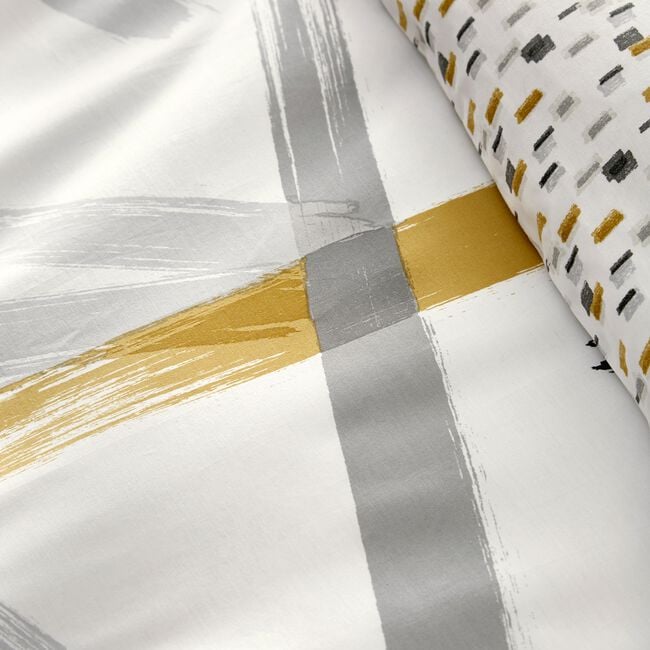 SINGLE DUVET COVER Appletree Boutique Leda Grey & Ochre