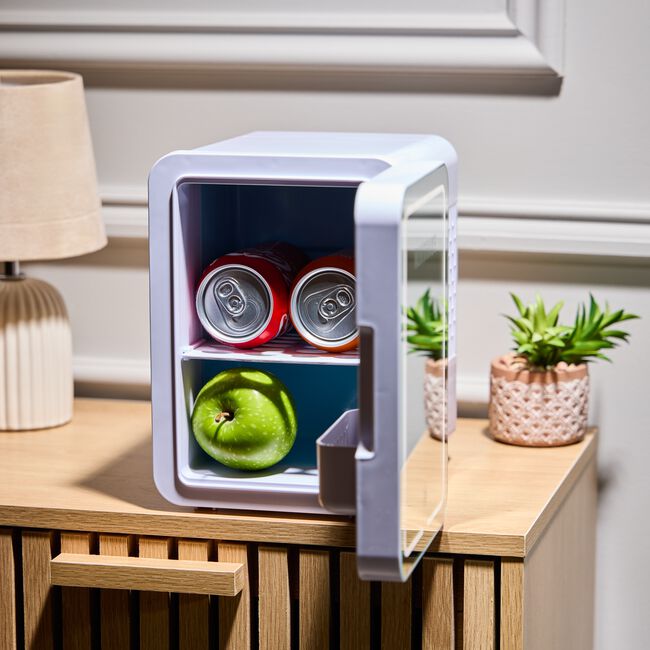 Nordhaus White Mirrored 4L Mini Fridge