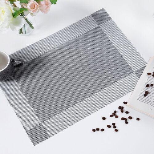 Netted Oxford Placemat - Silver