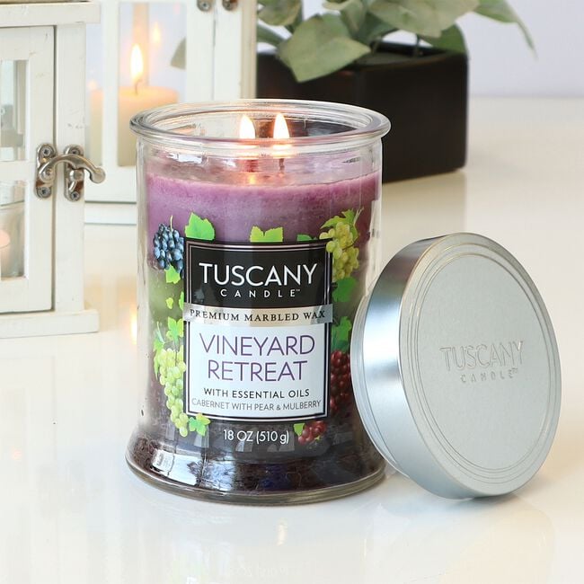 Tuscany Triple Pour Candle Vineyard Retreat 18oz