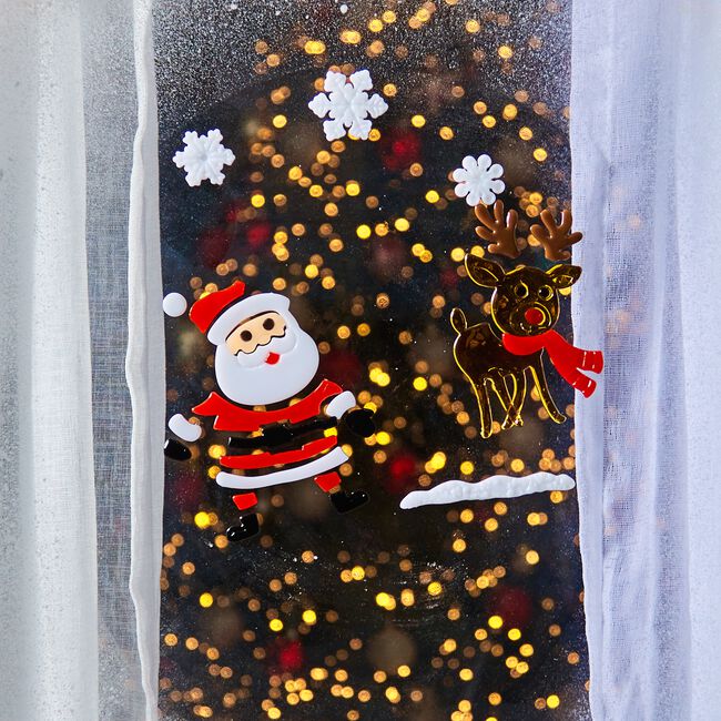 Christmas Novelty Window Gel Stickers