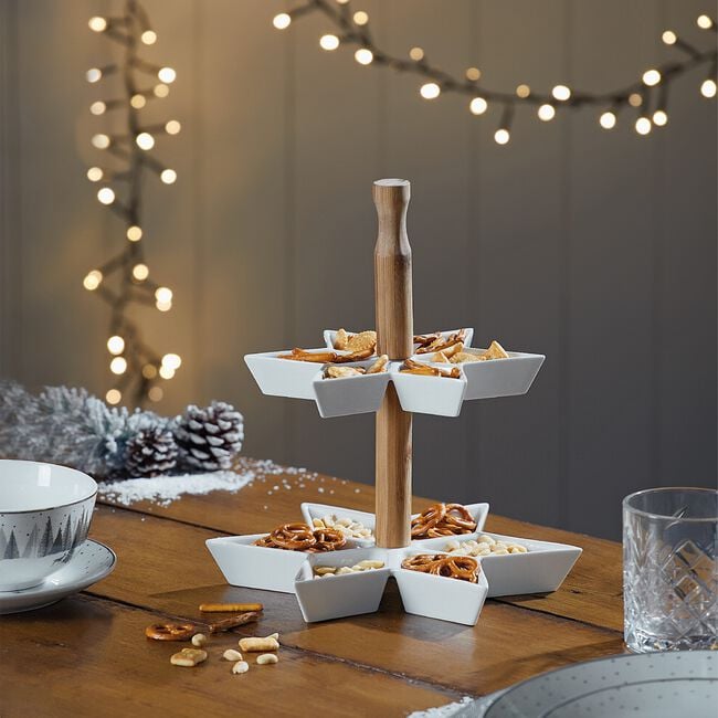 The Jolly Sleigh 2 Tier Star Snack Selection Stand