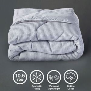 COVERLESS WAFFLE GREY SINGLE 10.5TOG Duvet