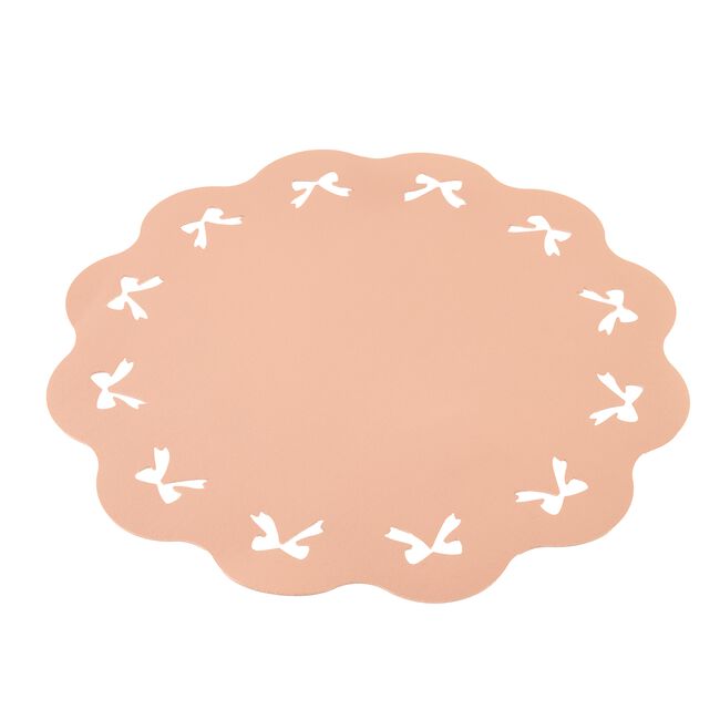 Bows Blush Leather Placemat