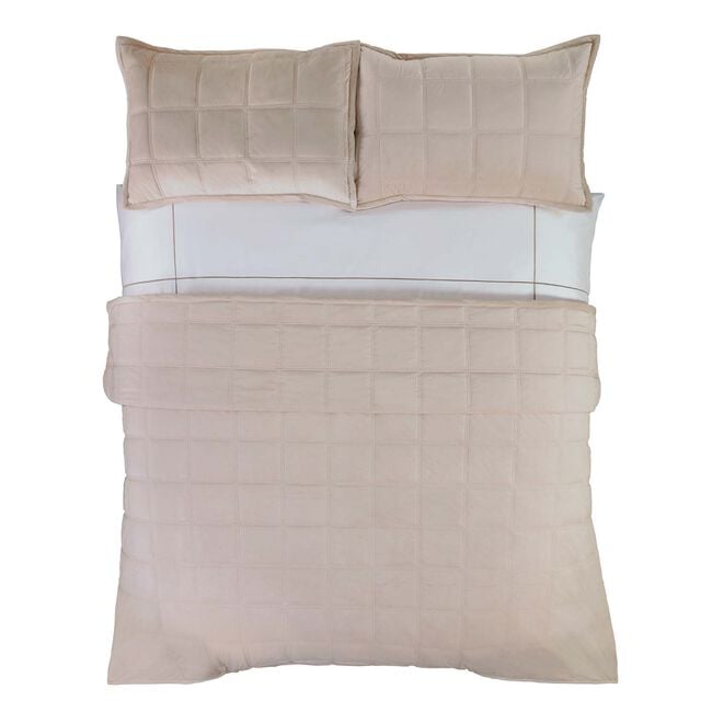 Quilted Hotel Velvet Mink 220cm x 230cm Bedspread