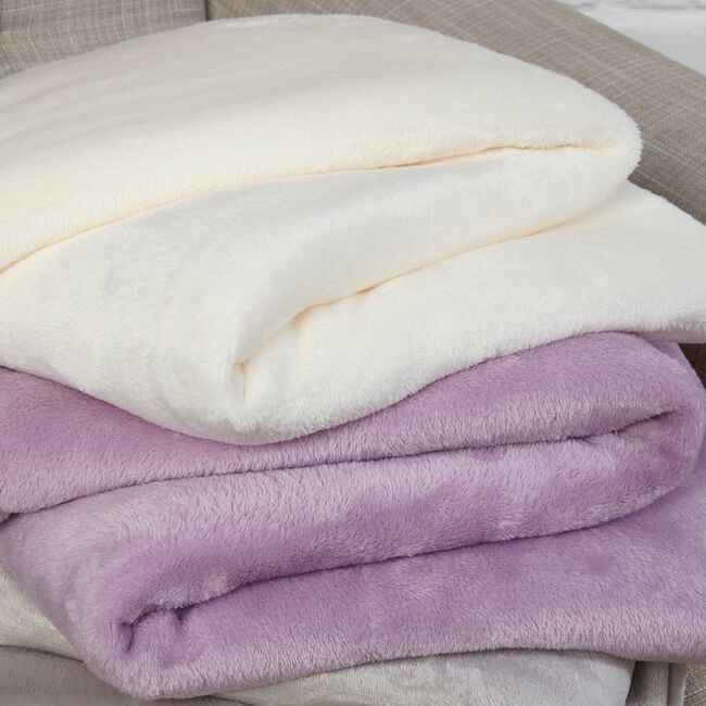 Nicole Day Fleece Throw 150cm x 180cm - Cream