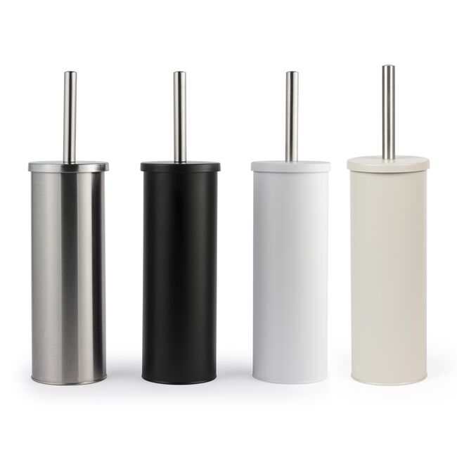 BELDRAY SILVER ROUND TOILET BRUSH With Silicone Head 