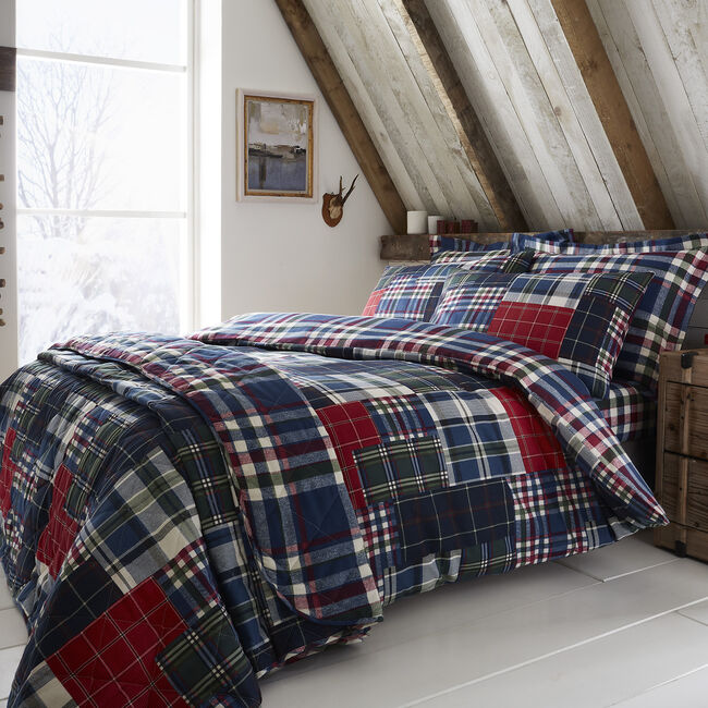 Brushed Cotton Patchwork Check Duvet Cover Set Home Store More Of Bed Linen Brushed Cotton Patchwork Check Duvet Cover Set Home Store More Of Bed Linen