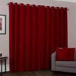 BLACKOUT & THERMAL CORDUROY RED 66x72 Curtain