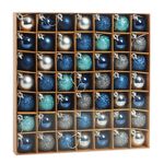 49 PACK BLUE & Silver Bauble Set