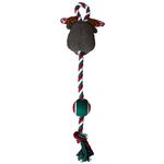 Christmas Reindeer Rope & Plush Dog Toy