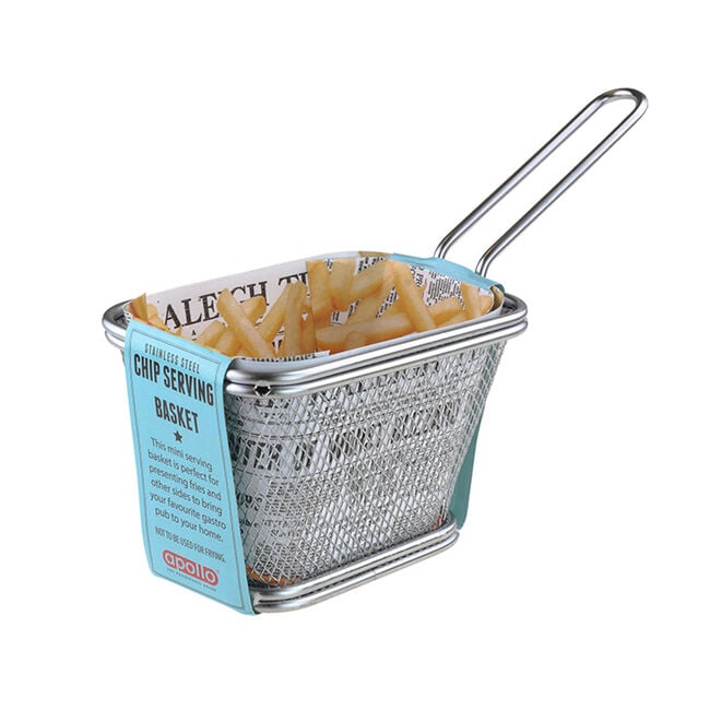 Apollo S/Steel Rectangular Chip Serving Basket 